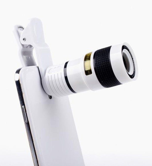 Clip - On Objectif de caméra télescopique rétractable pour téléphone mobile Zoom pour Galaxy S3 S4 S5 S6 S7 Edge - Ivory Deals Market