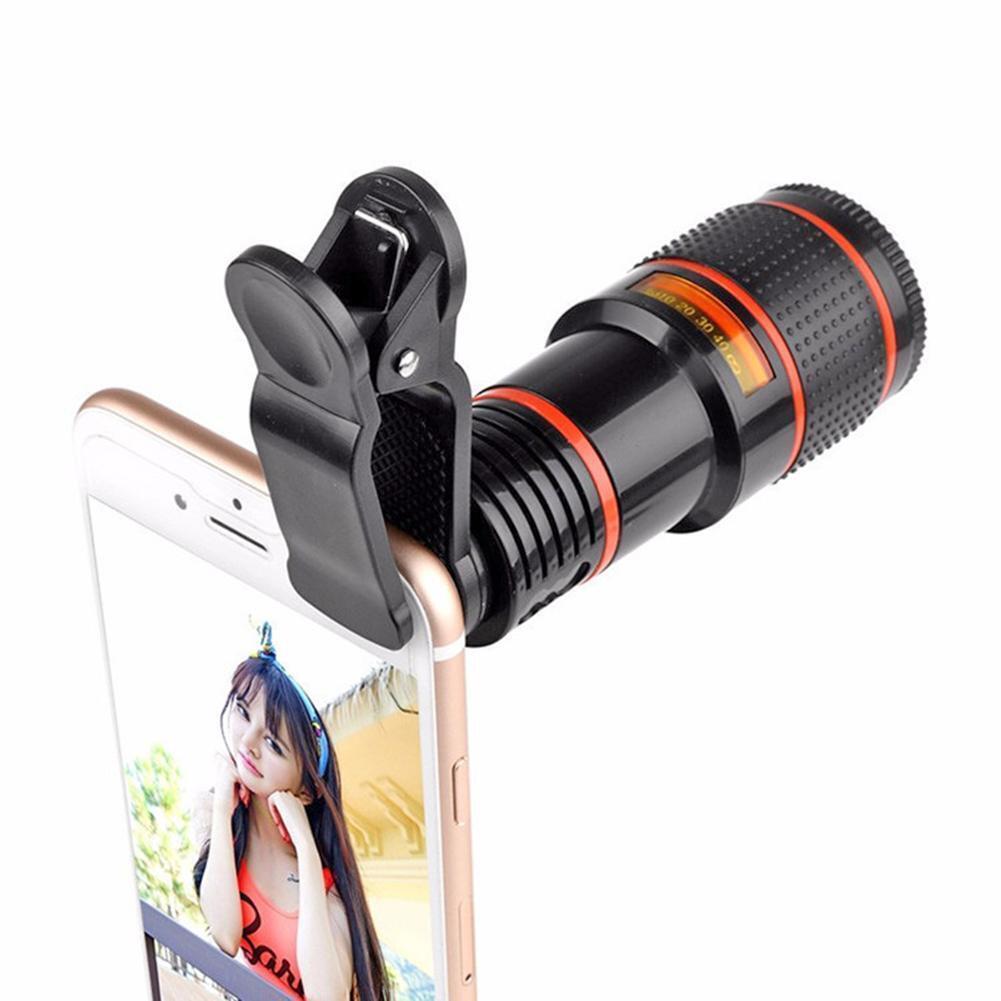 Clip On Optical Zoom Telescope Camera Lens HD 8X pour téléphone portable universel - Ivory Deals Market