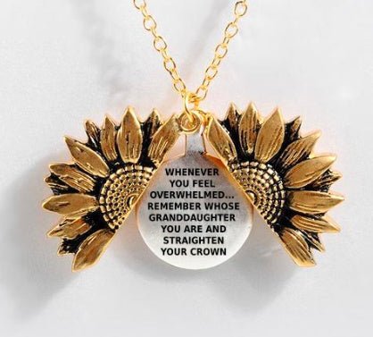 Collier à double couche avec inscription "Tournesol" - Ivory Deals Market