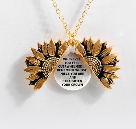 Collier à double couche avec inscription "Tournesol" - Ivory Deals Market