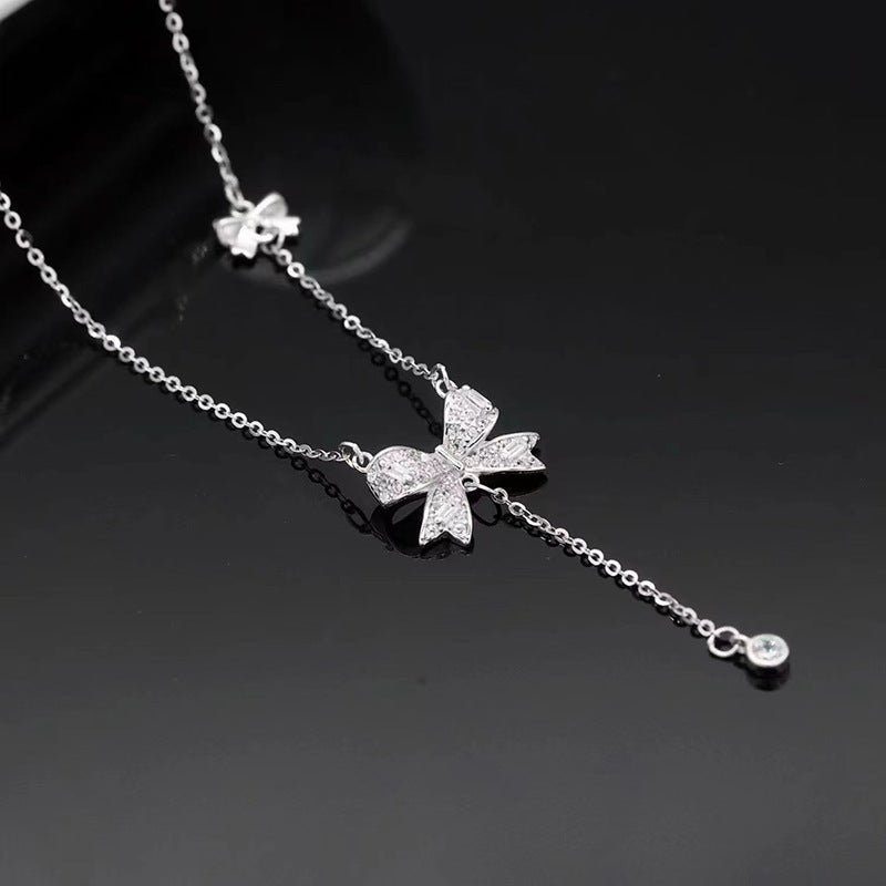 Collier à pompon en argent sterling pour femme - Ivory Deals Market