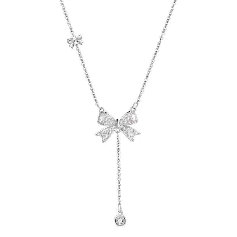 Collier à pompon en argent sterling pour femme - Ivory Deals Market