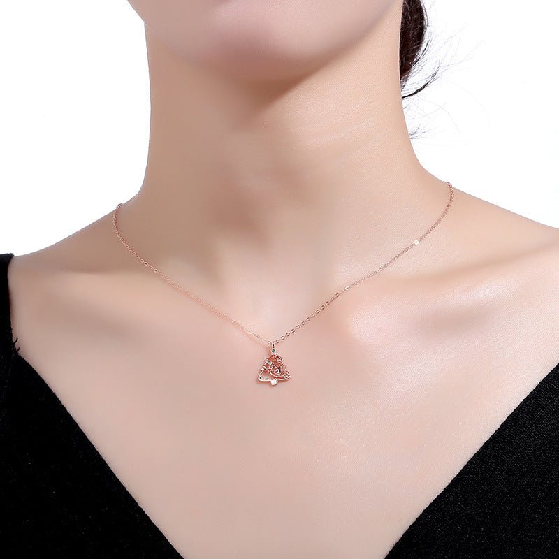 Collier arbre de Noël Elk S925 Mode Style Zircon Chaîne de clavicule Bijoux pour femmes - Ivory Deals Market