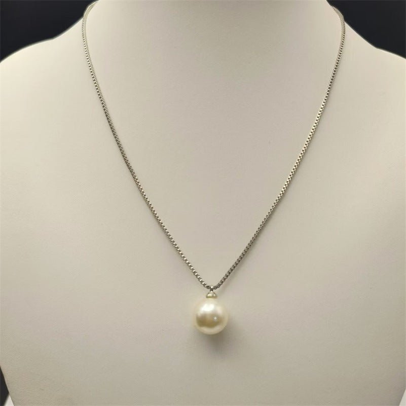 Collier de perles artificielles ovales de style japonais et coréen, luxueux et haut de gamme - Ivory Deals Market