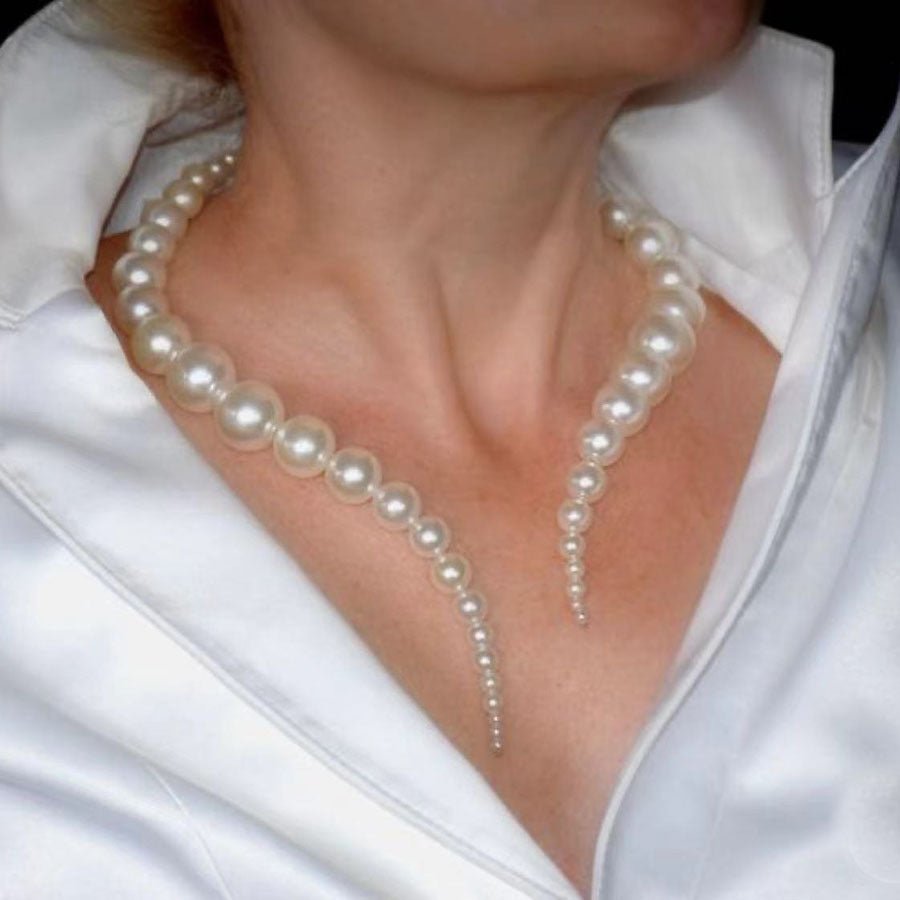 Collier de perles européennes et américaines de haute qualité, grandes et petites. - Ivory Deals Market