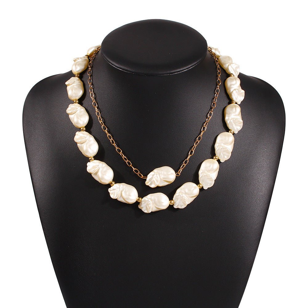 Collier de perles irrégulières de style vacances. - Ivory Deals Market