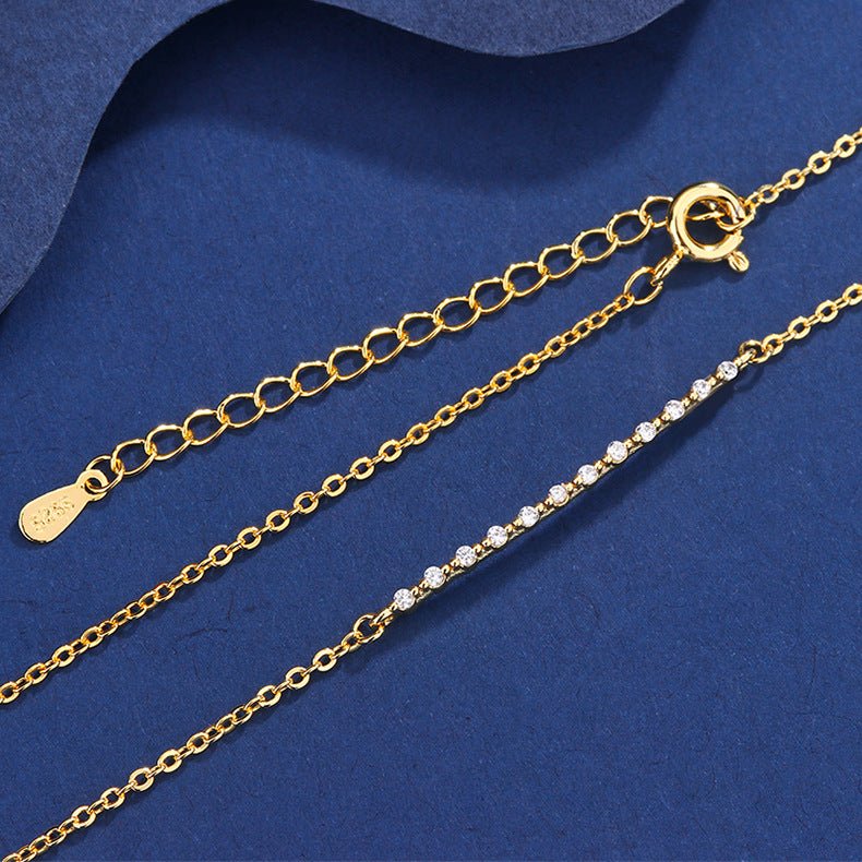 Collier design en un mot avec diamant Design d'intérêt spécial - Ivory Deals Market