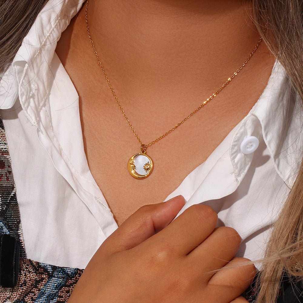 Collier lunaire polyvalent populaire. - Ivory Deals Market