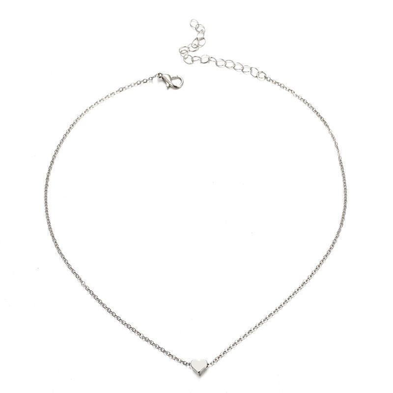 Colliers à pendentif en forme de cœur, couleur or, simple et élégant, pour femmes. Cadeau de la Saint - Valentin. - Ivory Deals Market