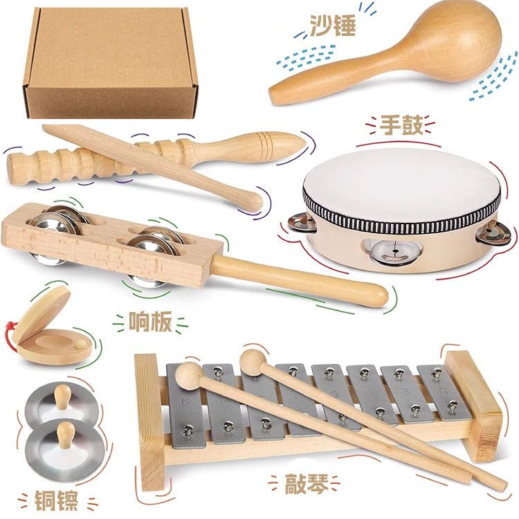 Combinaison d'instruments de musique pour l'éducation préscolaire, comprenant des instruments à percussion et des marteaux de sable, destinés aux enfants - Ivory Deals Market