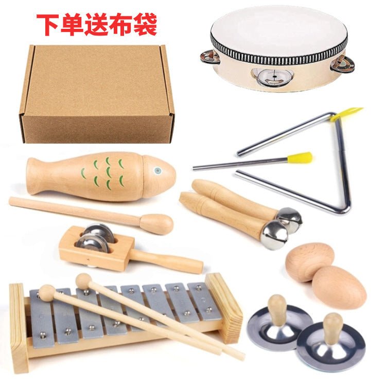 Combinaison d'instruments de musique pour l'éducation préscolaire, comprenant des instruments à percussion et des marteaux de sable, destinés aux enfants - Ivory Deals Market