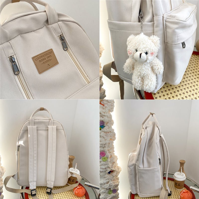 Cool Sacs À Dos École Sac Double Zipper Sacs Fourre - Tout - Ivory Deals Market