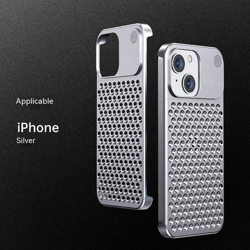 Coque de téléphone en alliage d'aluminium pour iPhone 14, 13 Pro Max Plus, avec dissipation de chaleur creuse et protection intégrale contre les chocs - Ivory Deals Market