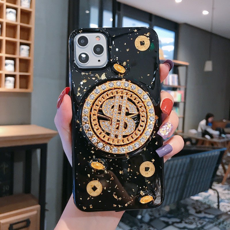 Coque de téléphone en forme de diamant 3D avec motif de dollar, de luxe - Ivory Deals Market