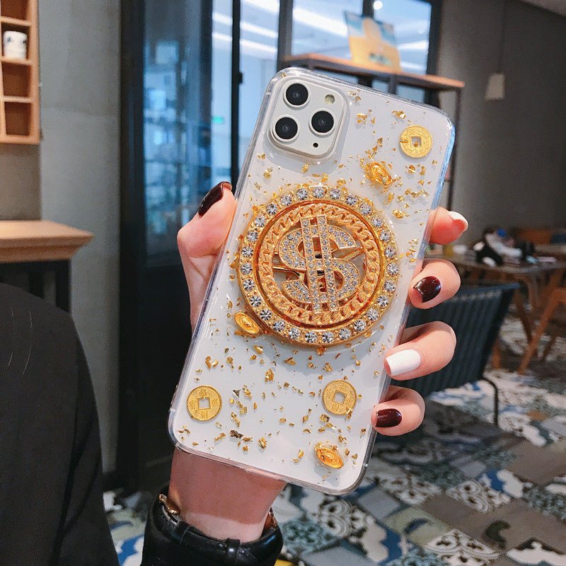 Coque de téléphone en forme de diamant 3D avec motif de dollar, de luxe - Ivory Deals Market