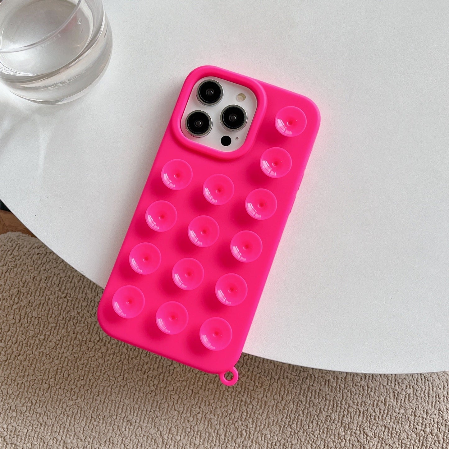 Coque de téléphone en silicone macaron uni en 3D. - Ivory Deals Market