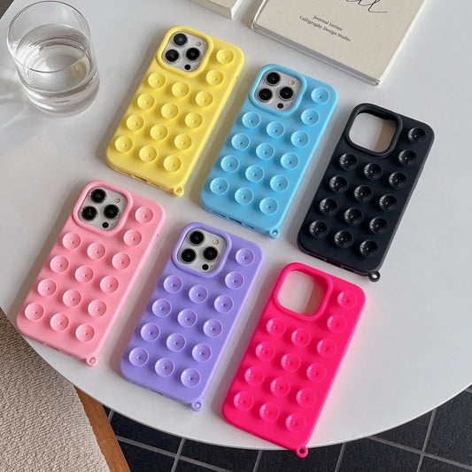 Coque de téléphone en silicone macaron uni en 3D. - Ivory Deals Market