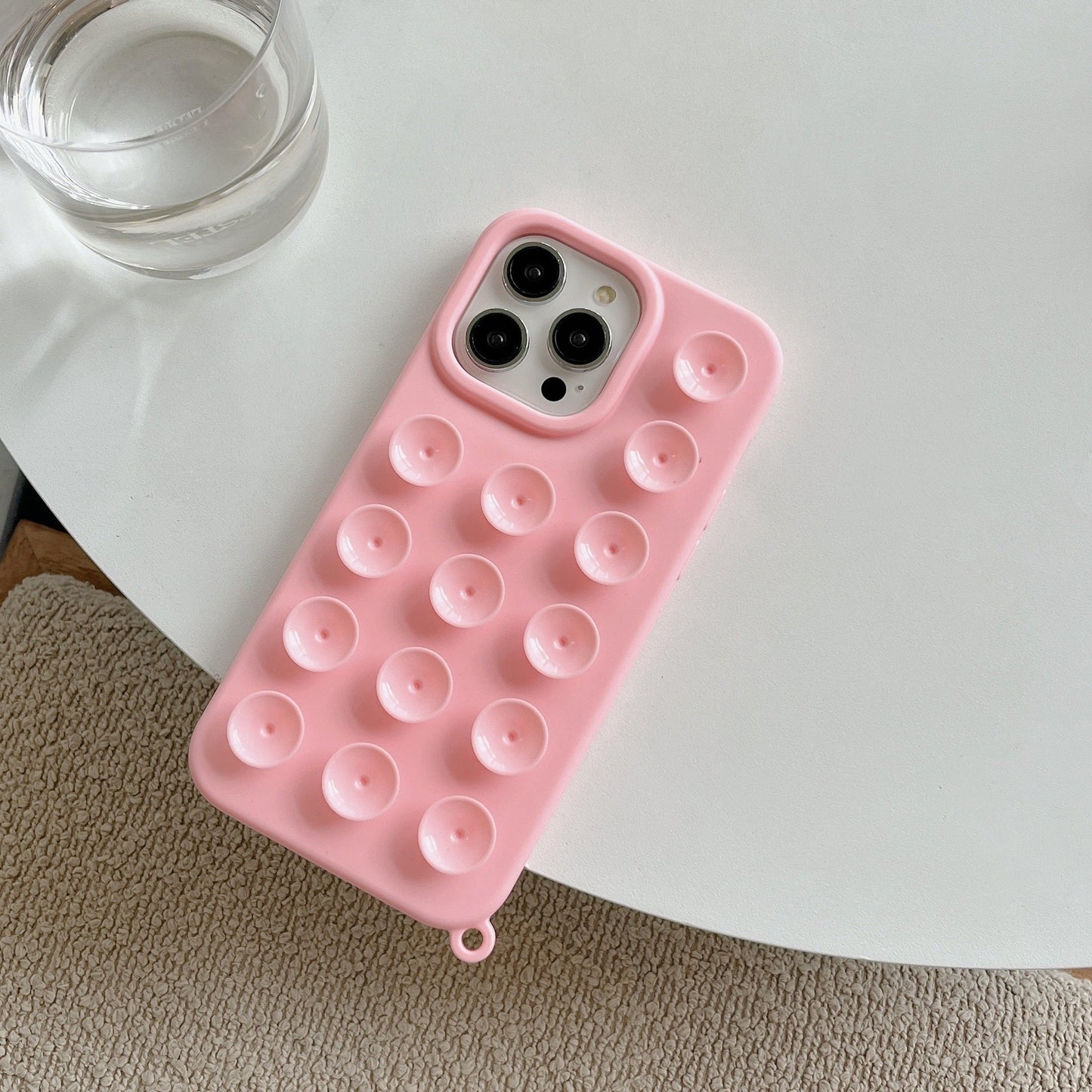 Coque de téléphone en silicone macaron uni en 3D. - Ivory Deals Market