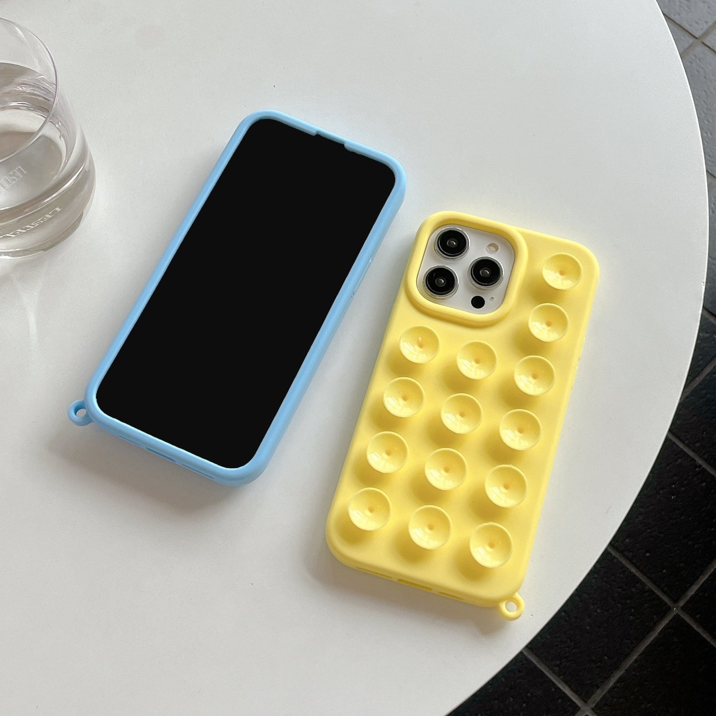 Coque de téléphone en silicone macaron uni en 3D. - Ivory Deals Market