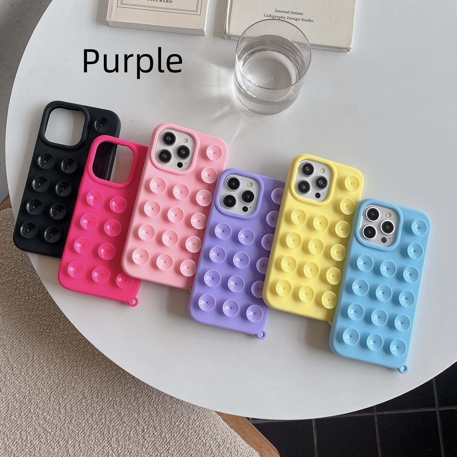 Coque de téléphone en silicone macaron uni en 3D. - Ivory Deals Market