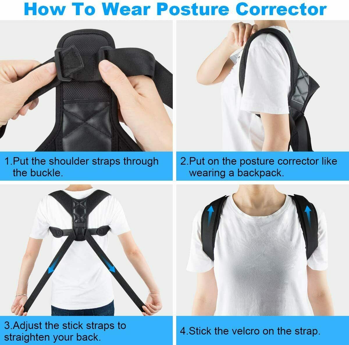 Correcteur de posture pour hommes et femmes Soutien de la clavicule pour soulager les douleurs du dos - Ivory Deals Market