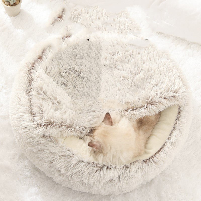 Cristal velours chaud ronde demi enveloppé de chat nid - Ivory Deals Market