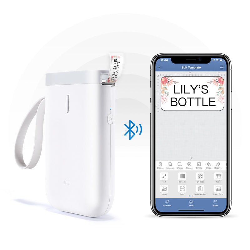 D11 Étiquette Imprimante Bluetooth Ménage Non Séchage Étiquette Machine - Ivory Deals Market