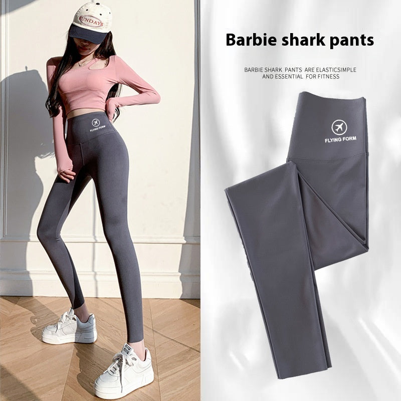 Pantalons fins en requin pour femmes, automne-hiver, pour enfants, décontractés, quotidiens, sport, danse, épais, mode d'hiver, taille haute, pantalons de survêtement.