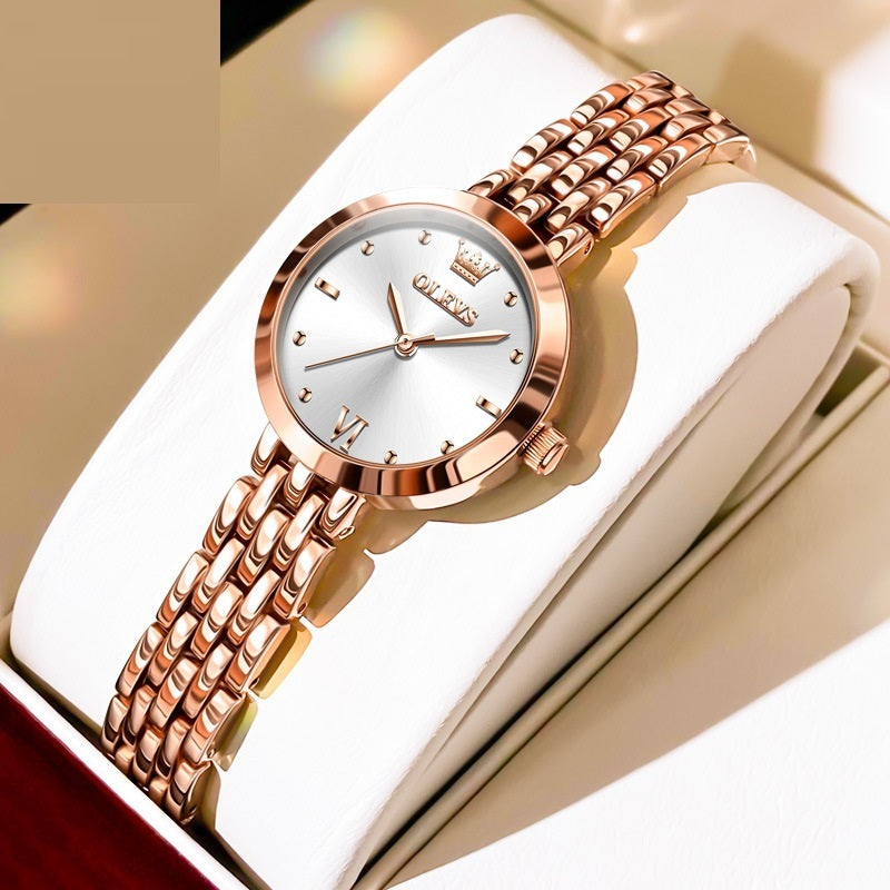 Montre pour femmes étanche en quartz, de style simple.