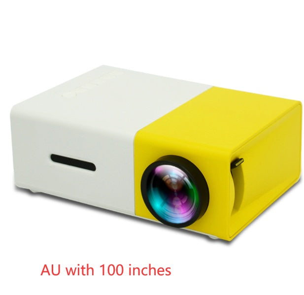 Projecteur portable 3D HD à domicile avec haut-parleur HDMI et port USB, mini projecteur YG300