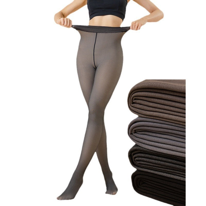 Leggings noirs transparents sans couture.