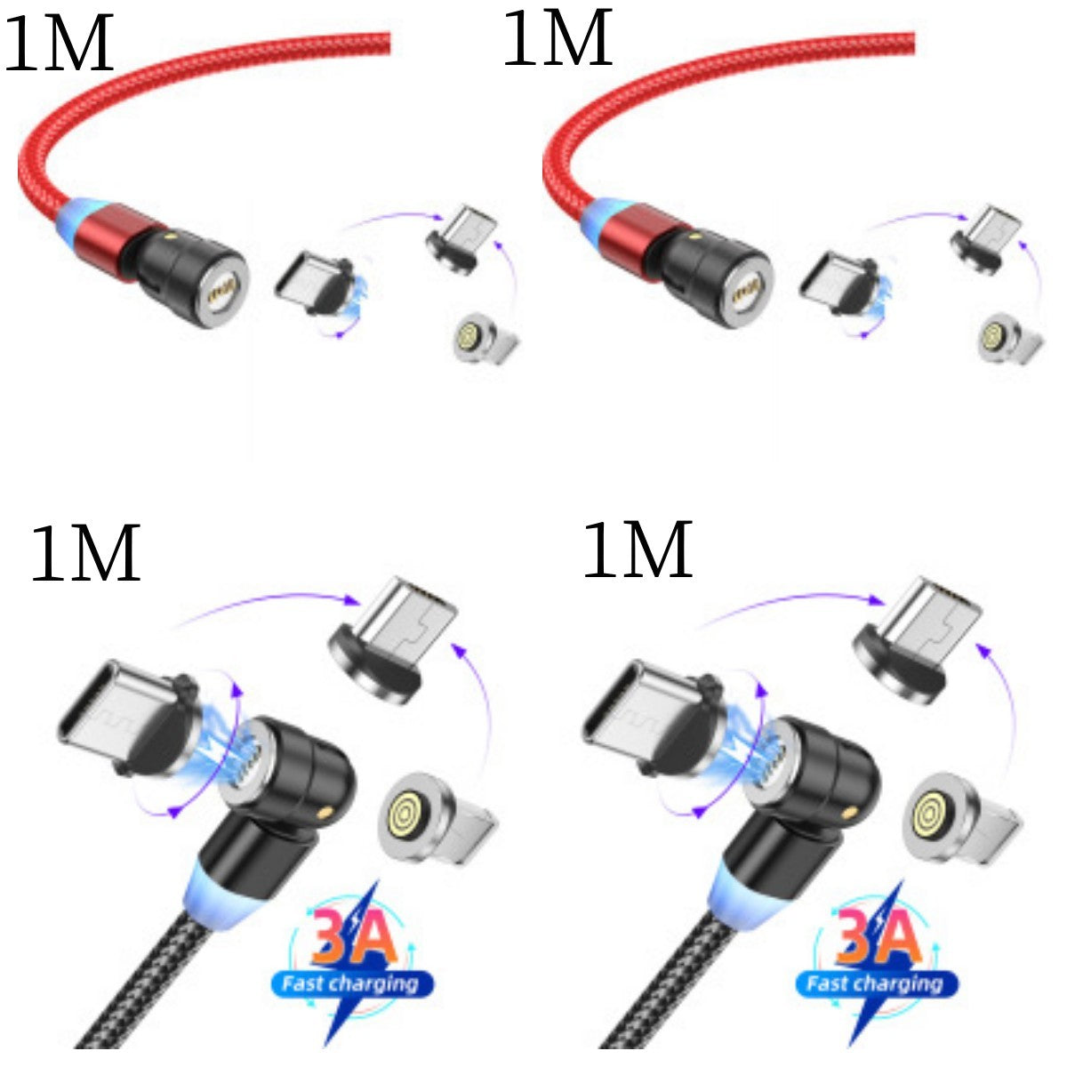 Mobile Téléphone De Charge Trois-en-un Magnétique Câble de Données