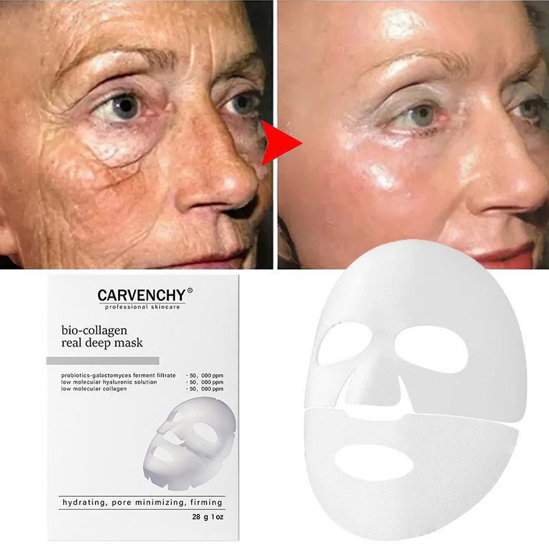 Masque facial anti-rides au collagène anti-vieillissement visage fondu fine ligne lift ferme peau hydratant éclaircissant soins de la peau - Ivory Deals Market