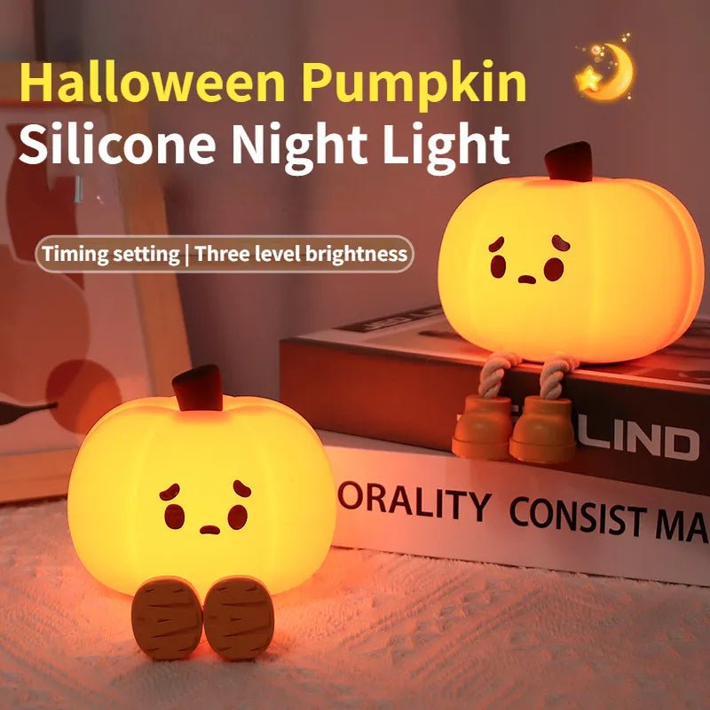 Décor à la maison Citrouille Silicone Lampe De Nuit Chambre À Coucher Avec Dormir Décorations Halloween - Ivory Deals Market