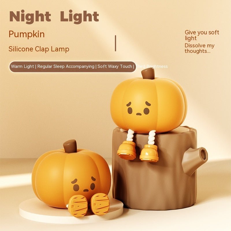 Décor à la maison Citrouille Silicone Lampe De Nuit Chambre À Coucher Avec Dormir Décorations Halloween - Ivory Deals Market