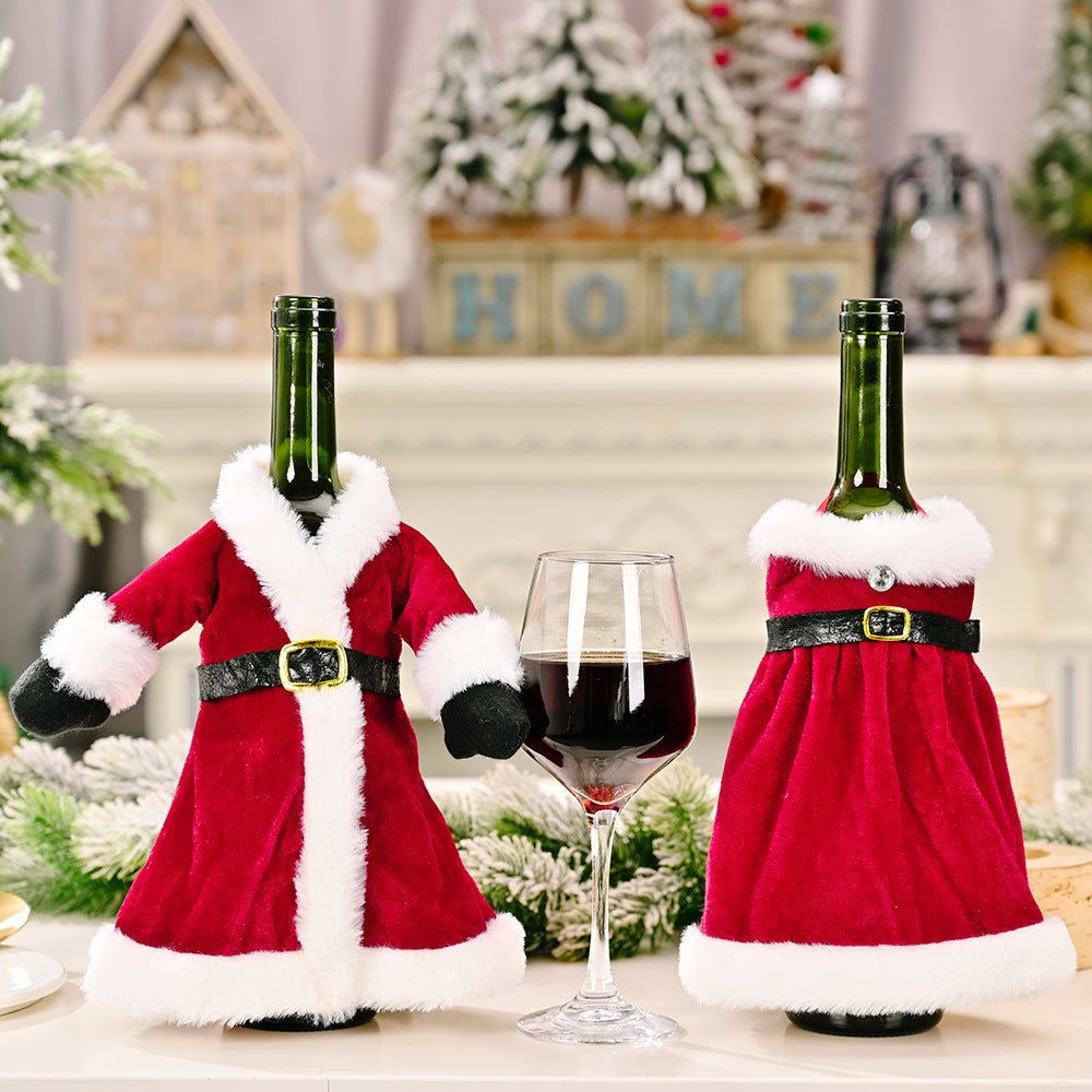 Décorations de noël Robes Bouteilles De Vin Maison - Ivory Deals Market