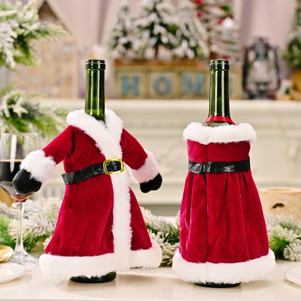 Décorations de noël Robes Bouteilles De Vin Maison - Ivory Deals Market