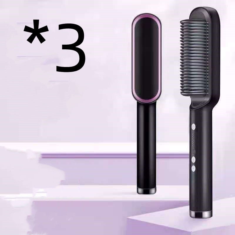 Défriser Les cheveux Peigne Redresseur Et Cheveux Bouclés à Double usage Air Chaud Peigne Électrique Chauffage Curling Tige Ions Négatifs Doesn pas Dommage Cheveux - Ivory Deals Market