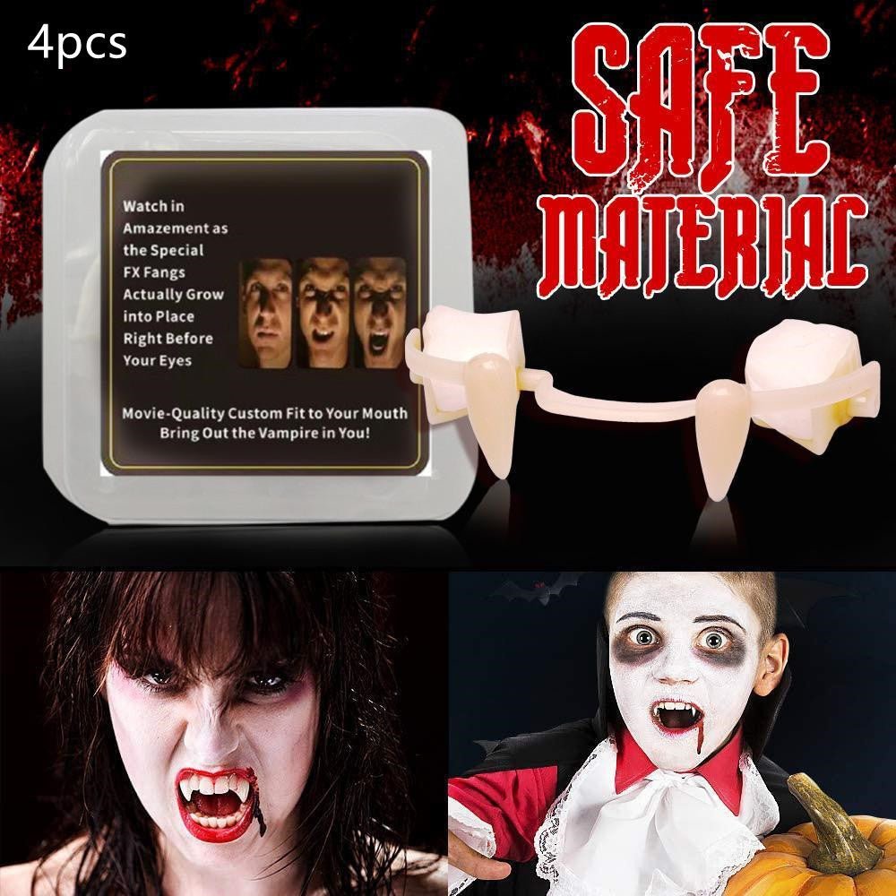 Dents de vampire rétractables pour Halloween, accessoires de costume pour soirée masquée, horreur et zombie. - Ivory Deals Market