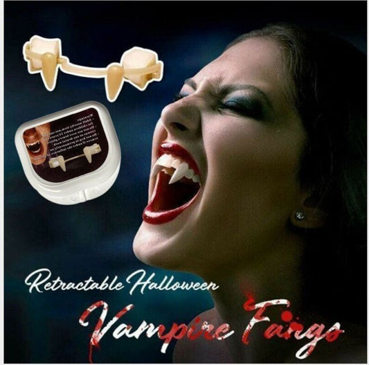 Dents de vampire rétractables pour Halloween, accessoires de costume pour soirée masquée, horreur et zombie. - Ivory Deals Market