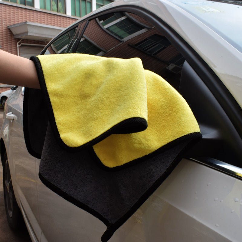 Deux couleurs Serviette de nettoyage pour voiture à double face utilisable pour le lavage de voiture - Ivory Deals Market