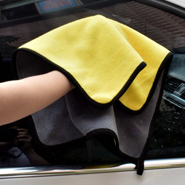 Deux couleurs Serviette de nettoyage pour voiture à double face utilisable pour le lavage de voiture - Ivory Deals Market