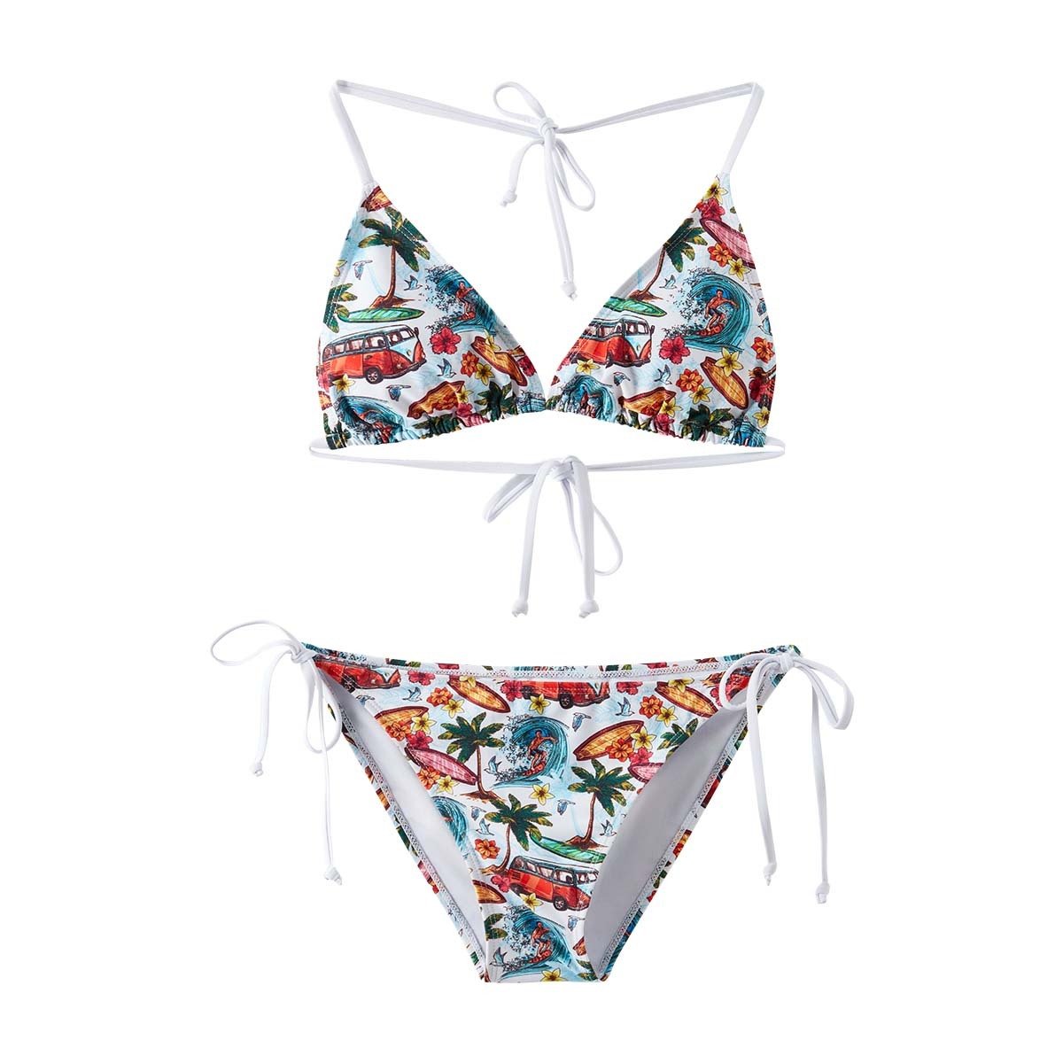 Deux pièces pour femmes adultes, string à spaghetti sexy et haut de bikini, SummerVacation, natation, spa, surf, baignade, piscine - Ivory Deals Market