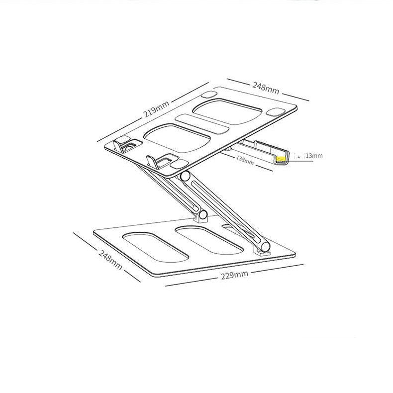 Table élévatrice réglable de bureau de support d'ordinateur portable en métal - Ivory Deals Market