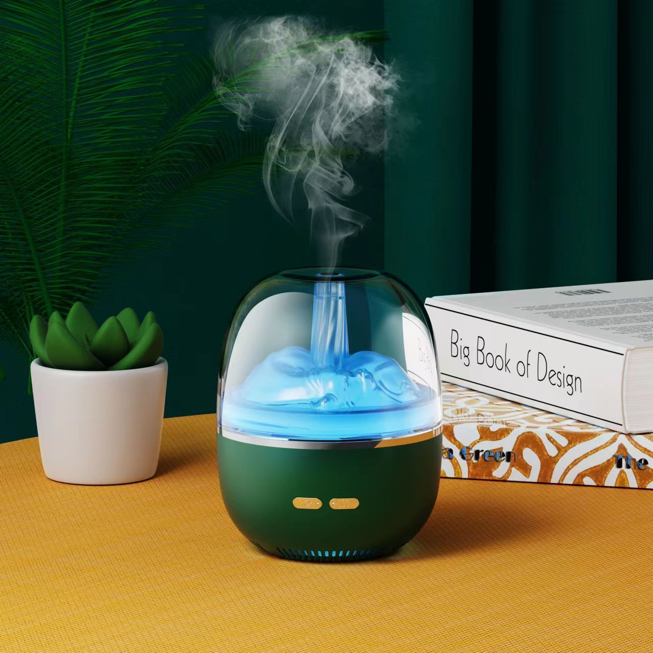 Diffuseur d'air d'humidificateur d'huiles essentielles, atomiseur ultrasonique, lumière colorée, volume de brouillard élevé, accessoires pour le bureau et la maison. - Ivory Deals Market