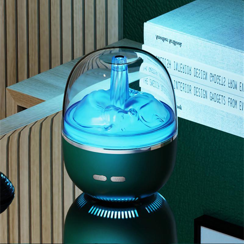 Diffuseur d'air d'humidificateur d'huiles essentielles, atomiseur ultrasonique, lumière colorée, volume de brouillard élevé, accessoires pour le bureau et la maison. - Ivory Deals Market