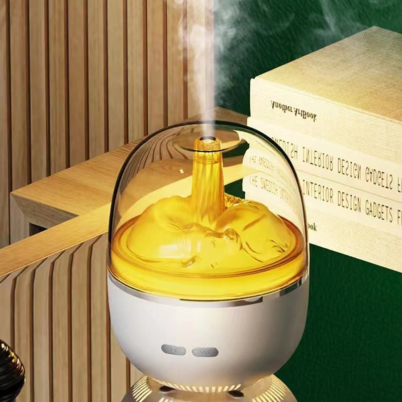 Diffuseur d'air d'humidificateur d'huiles essentielles, atomiseur ultrasonique, lumière colorée, volume de brouillard élevé, accessoires pour le bureau et la maison. - Ivory Deals Market