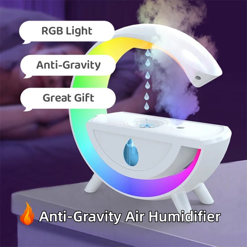 Diffuseur de brume créatif pour la maison ou le bureau, pulvérisateur d'eau anti - gravité avec lumière nocturne RGB, cadeau de Noël. - Ivory Deals Market