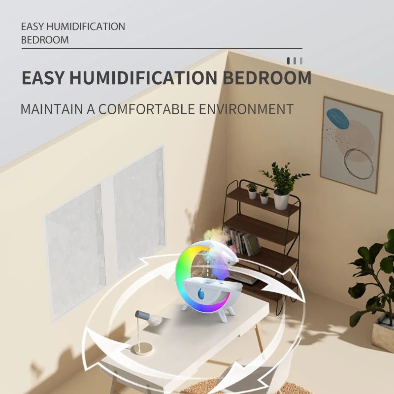 Diffuseur de brume créatif pour la maison ou le bureau, pulvérisateur d'eau anti - gravité avec lumière nocturne RGB, cadeau de Noël. - Ivory Deals Market