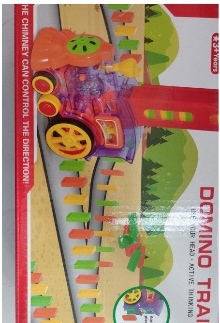 Domino Train Jouets Bébé Jouets Voiture Puzzle Automatique Libération Licence Électrique Blocs de Construction Train Jouet - Ivory Deals Market